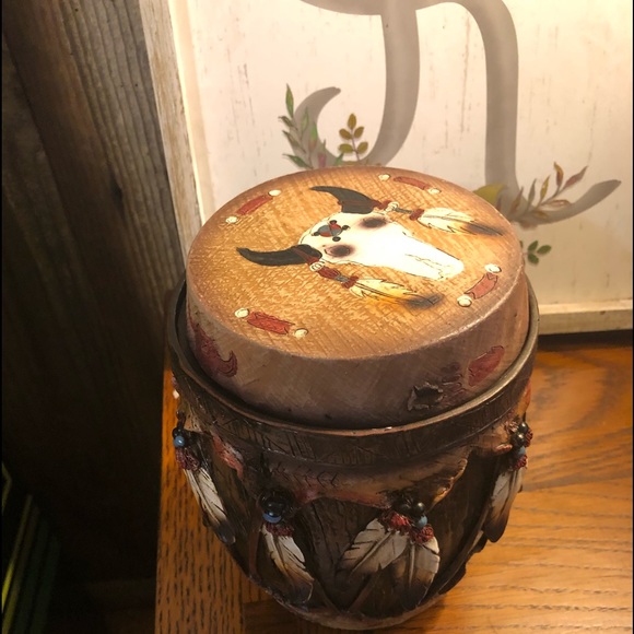 Hobby Lobby Other - COPY - Native American style drum with opening lid